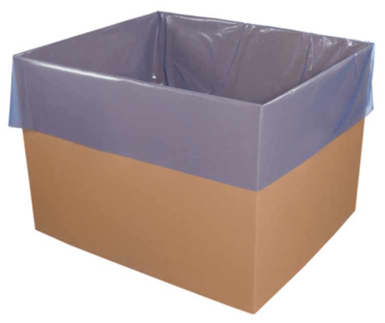 box with blue protective liner inside