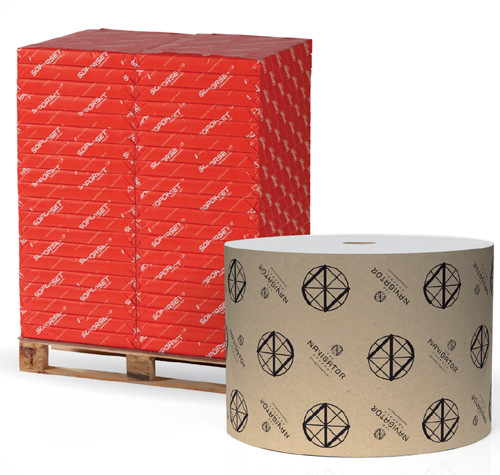 Printing paper roll and pallet