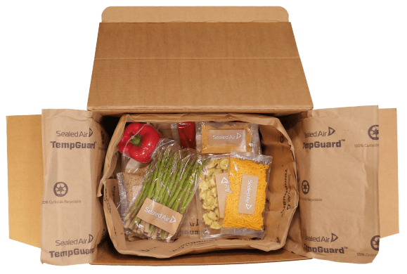 Insulated box liners for shipping food